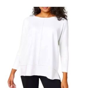 Spanx Women's White Dolman 3/4 Sleeve Sweater Size XS